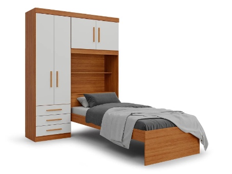 Guarda-Roupa 21214 Advantage 4P 3G com Cama AG