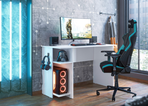 Mesa  Escritório e Gamer Branco