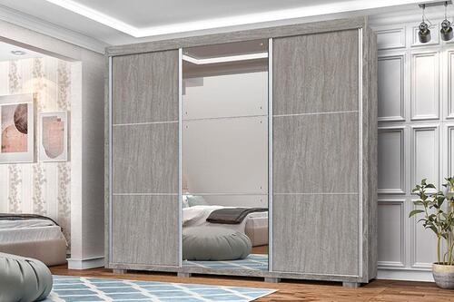 Guarda Roupa Casal C/ Espelho Caribe 5G