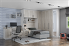 DORMITÓRIO MODULADO SOLTEIRO BRANCO / MEZZO BIANCO