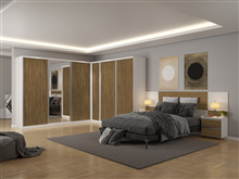 DORMITÓRIO MODULADO CASAL LINHA TEKA / CARVALHO MOCACCINO