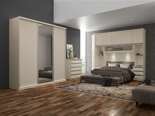DORMITÓRIO MODULADO LINHA PORTAS DE CORRER TEKA