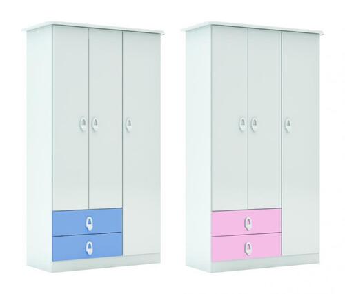 Roupeiro Infantil Flex Color Inocência  3P 2G Rosa e Azul