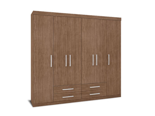 Guarda-Roupa Advantage 6P 4G | Capuccino Wood