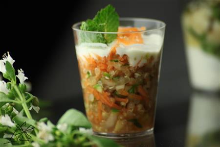 Verrine de salada de quinoa - 3,50 cada - mínimo 15 un.